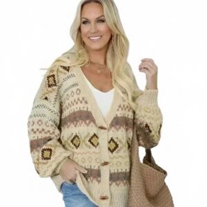 Love Riche Oversized "Boxy" V-Neck Cardigan
Women's Large EUC!